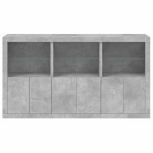 Příborník s LED osvětlením betonově šedý 181,5 x 37 x 100 cm - obrázek 6