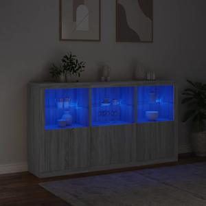 Příborník s LED osvětlením šedý sonoma 181,5 x 37 x 100 cm - obrázek 5