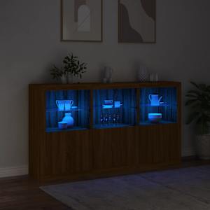Příborník s LED osvětlením hnědý dub 181,5 x 37 x 100 cm - obrázek 5