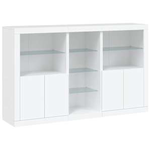 Příborník s LED osvětlením bílý 162 x 37 x 100 cm - obrázek 3