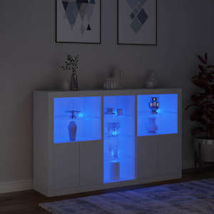 Příborník s LED osvětlením bílý 162 x 37 x 100 cm - obrázek 5