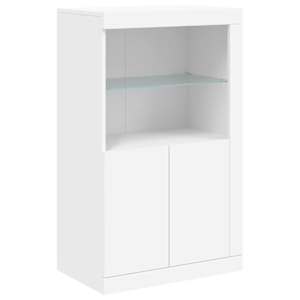Příborník s LED osvětlením bílý 162 x 37 x 100 cm - obrázek 10