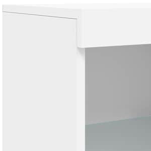 Příborník s LED osvětlením bílý 162 x 37 x 100 cm - obrázek 11