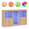 vidaXL puhvetkapp LED-tuledega, Sonoma tamm, 162 x 37 x 100 cm