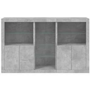 Příborník s LED osvětlením betonově šedý 162 x 37 x 100 cm - obrázek 6