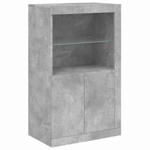 Příborník s LED osvětlením betonově šedý 162 x 37 x 100 cm - obrázek 10