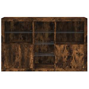 Příborník s LED osvětlením kouřový dub 162 x 37 x 100 cm - obrázek 6