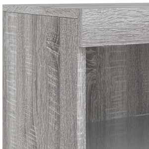 Příborník s LED osvětlením šedý sonoma 162 x 37 x 100 cm - obrázek 12