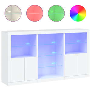 Příborník s LED osvětlením bílý 181,5 x 37 x 100 cm - obrázek 2