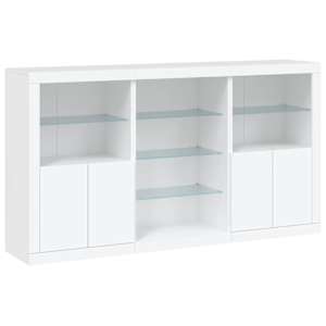Příborník s LED osvětlením bílý 181,5 x 37 x 100 cm - obrázek 3