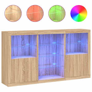Příborník s LED osvětlením dub sonoma 181,5 x 37 x 100 cm - obrázek 2