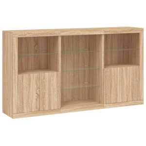 Příborník s LED osvětlením dub sonoma 181,5 x 37 x 100 cm - obrázek 3