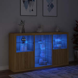 Příborník s LED osvětlením dub sonoma 181,5 x 37 x 100 cm - obrázek 5
