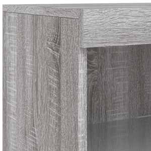 Příborník s LED osvětlením šedý sonoma 181,5 x 37 x 100 cm - obrázek 12