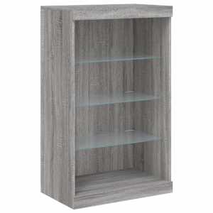 Příborník s LED osvětlením šedý sonoma 181,5 x 37 x 100 cm - obrázek 9