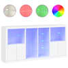 vidaXL puhvetkapp LED-tulega, valge, 202 x 37 x 100 cm