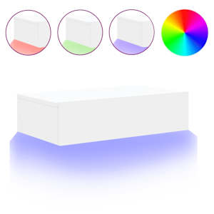 TV skříňka s LED osvětlením bílá 60 x 35 x 15,5 cm - obrázek 2