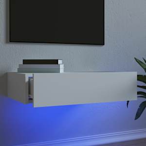 TV skříňka s LED osvětlením bílá 60 x 35 x 15,5 cm - obrázek 1