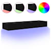 vidaXL LED-tuledega telerialused 2 tk, must, 60 x 35 x 15,5 cm