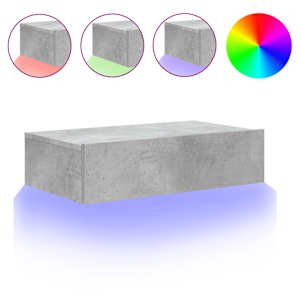 TV skříňka s LED osvětlením betonově šedá 60 x 35 x 15,5 cm - obrázek 2