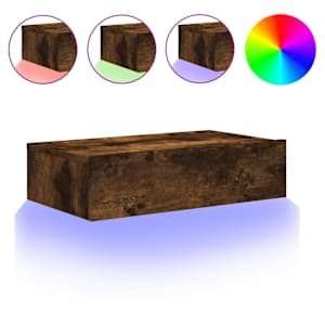 TV skříňka s LED osvětlením kouřový dub 60 x 35 x 15,5 cm - obrázek 2