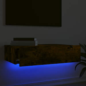 TV skříňka s LED osvětlením kouřový dub 60 x 35 x 15,5 cm - obrázek 4