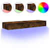 vidaXL telerialused LED-tuledega 2 tk, suitsutatud tamm, 60x35x15,5 cm