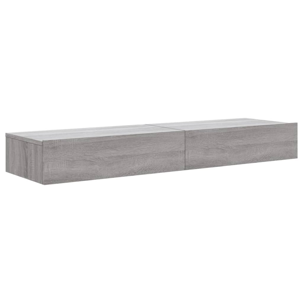vidaXL Tv-meubels 2 st met LED's 60x35x15,5 cm grijs sonoma eikenkleur afbeelding