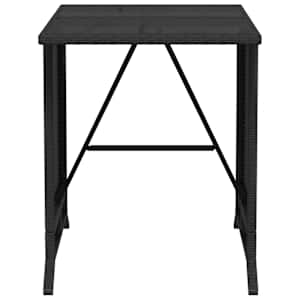 3dílný bistro set s poduškami černý polyratan - obrázek 11