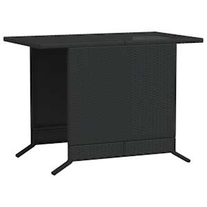 3dílný bistro set s poduškami černý polyratan - obrázek 12
