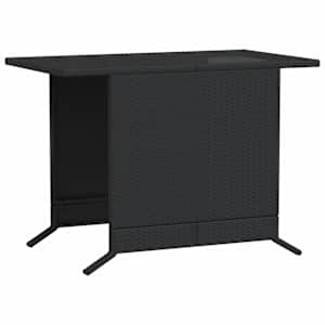 3dílný bistro set s poduškami černý polyratan - obrázek 9