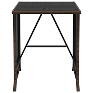 3dílný bistro set s poduškami hnědý polyratan - obrázek 11