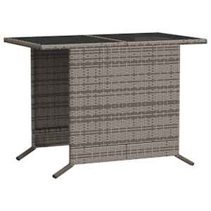 3dílný bistro set s poduškami šedý polyratan - obrázek 12