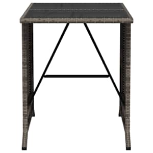 3dílný bistro set s poduškami šedý polyratan - obrázek 11