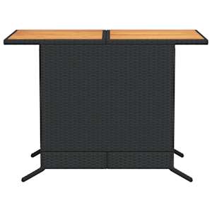 3dílný bistro set s poduškami černý polyratan - obrázek 10