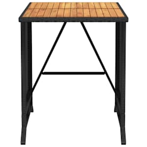 3dílný bistro set s poduškami černý polyratan - obrázek 11