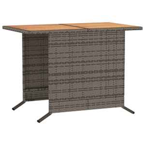 3dílný bistro set s poduškami šedý polyratan - obrázek 12