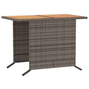 3dílný bistro set s poduškami šedý polyratan - obrázek 9