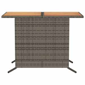 3dílný bistro set s poduškami šedý polyratan - obrázek 10