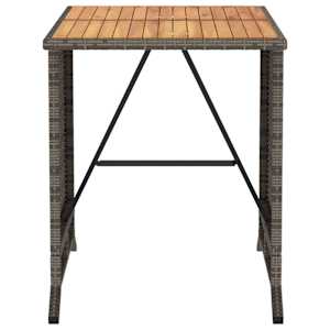 3dílný bistro set s poduškami šedý polyratan - obrázek 11