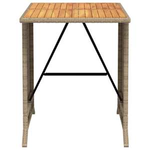 3dílný bistro set s poduškami béžový polyratan - obrázek 11