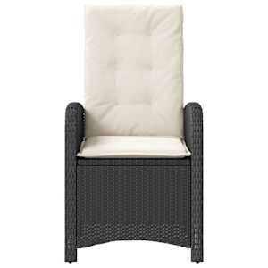 3dílný bistro set s poduškami černý polyratan - obrázek 5