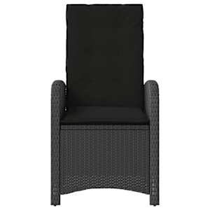 3dílný bistro set s poduškami černý polyratan - obrázek 5