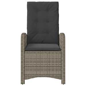 3dílný bistro set s poduškami šedý polyratan - obrázek 5