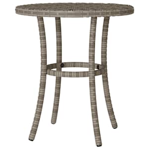 3dílný bistro set s poduškami šedý polyratan - obrázek 9