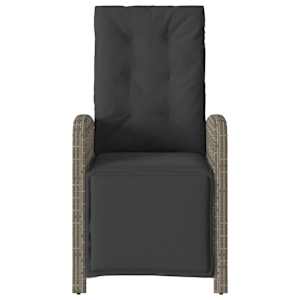 3dílný bistro set s poduškami šedý polyratan - obrázek 5
