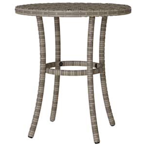 3dílný bistro set s poduškami šedý polyratan - obrázek 9