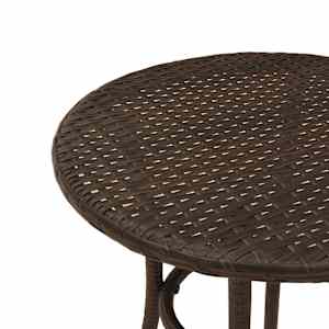 3dílný bistro set s poduškami hnědý polyratan - obrázek 14