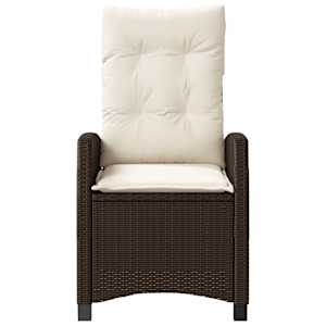3dílný bistro set s poduškami hnědý polyratan - obrázek 5