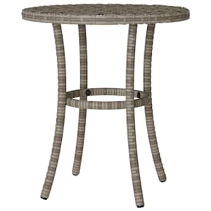 3dílný bistro set s poduškami šedý polyratan - obrázek 9